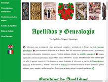 Tablet Screenshot of apellidosygenealogia.com